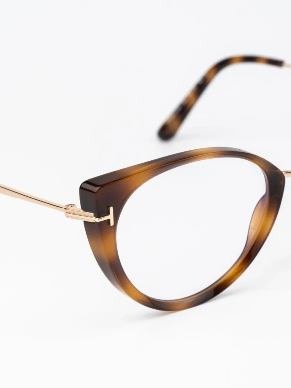 Tom Ford Women Eyeglasses Blonde Havana Gold Cat Eye FT5815-B 053 NEW AUTHENTIC